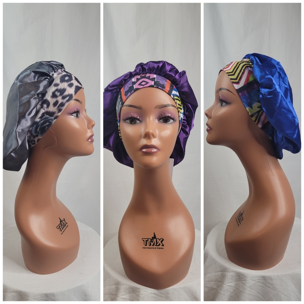 Hair bonnet cap 3 in a bundle NWT